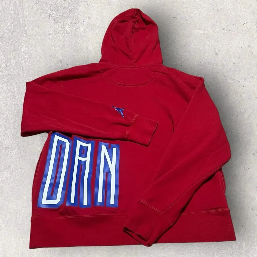Air Jordan Sweater Mens Medium Red Jumpman Flight‎ Hoodie Sweatshirt Streetwear